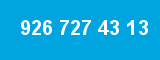 926 727 43 13 926 727 43 13